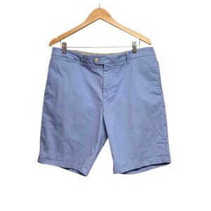 Southern Pines Mens Size 36 Blue Flat Front Khaki Shorts Summer Preppy Vacation